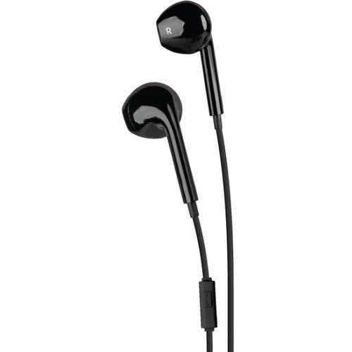 Vivitar Stereo In-Ear Headphones, Black, MUZ1003-BLK-OD - Stereo - Black - Mini-phone (3.5mm) - Wired - Earbud - Binaural - In-ear - 1