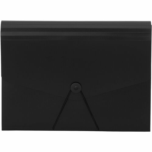 Office Depot® Brand Plastic File, 13 Pocket, Expansion 5-1/2" , 8 1/2" x 11" , Letter, Black, Pack of 1 - 8 1/2" x 11" - Capacity5 1/2" Expansion - 13 Pocket(s) - Top Tab Location - Plastic - Black - 0% Recycled - 1 Each