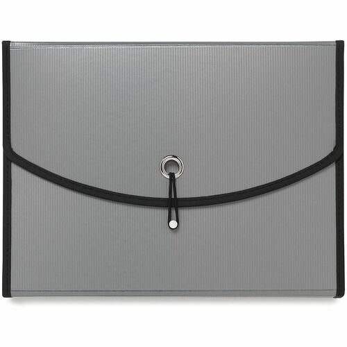Office Depot® Brand 8-Pocket Expanding File, 7" Expansion, Letter Size, Silver - 8 1/2" x 11" - 7" Expansion - 8 Pocket(s) - Top Tab Location - Assorted Tab Position - Plastic - Silver - 0% Recycled - 1 Each