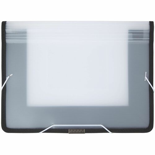 Office Depot® Brand Polyurethane Basic Expanding Wallet, 1 Pocket, Expansion 3-1/2" , 8 1/2" x 11" , Letter, Clear/Black, Pack of 1 - 8 1/2" x 11" - Capacity3 1/2" Expansion - 1 Pocket(s) - Top Tab Location - Polyurethane - Black, Clear - 0% Recycled 