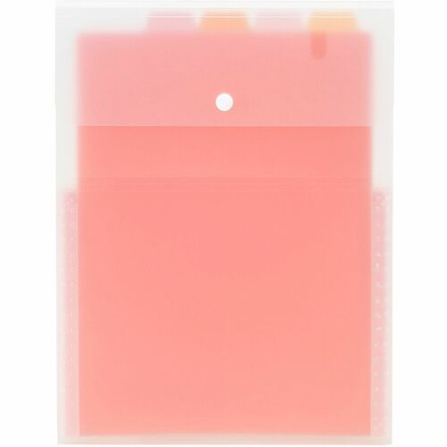 Office Depot® Brand Expanding File, 5" Expansion, Letter Size, Pink - 8 1/2" x 11" - Capacity5" Expansion - 6 Pocket(s) - Top Tab Location - Assorted Tab Position - Polypropylene - Pink - 0% Recycled - 1 Each