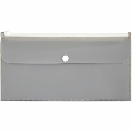 Office Depot® Brand 2-Pocket Envelope, 1-1/4" Expansion, Check Size, Gray - - Capacity1 1/4" Expansion - Top Tab Location - Full Length Tab Position - Polypropylene - Gray - 0% Recycled