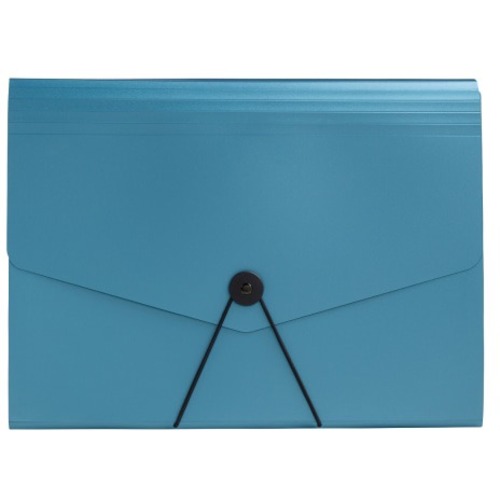Office Depot® Brand Plastic File, 13 Pocket, Expansion 5-1/2" , 8 1/2" x 11" , Letter, Blue, Pack of 1 - 8 1/2" x 11" - 5 1/2" Expansion - 13 Pocket(s) - Top Tab Location - Blue - Pocket - 0% Recycled - 1 Each