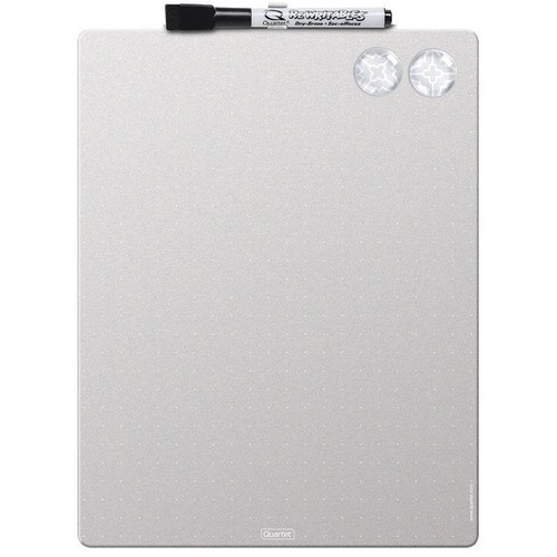 Quartet Magnetic Dry-Erase Frameless Whiteboard, Melamine, 8 1/2" x 11" , Silver - 11" (0.9 ft) Width x 8.5" (0.7 ft) Height - White Stainless Steel Surface - Melamine Frame - Rectangle - 1 Each