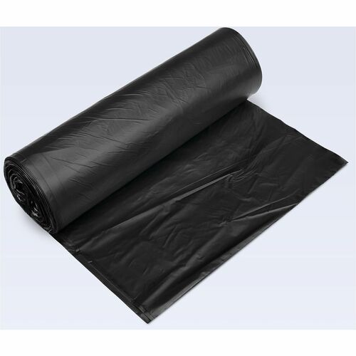 Inteplast HDPE Can Liners, 19 Microns, 38"x 58" , Black, Pack Of 150 Liners - 60 gal Capacity - 58" Width x 19 mil (483 Micron) Thickness - High Density - Black - High-density Polyethylene (HDPE) - Kitchen, Breakroom - 150 Case