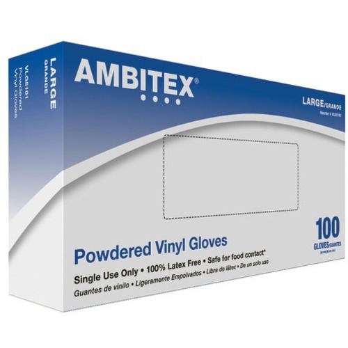 Tradex International Vinyl General Purpose Gloves, Large, Clear, Box Of 100 - Allergy Protection - Large Size - Clear - Latex-free - For General Purpose, Food Service - 100 Box