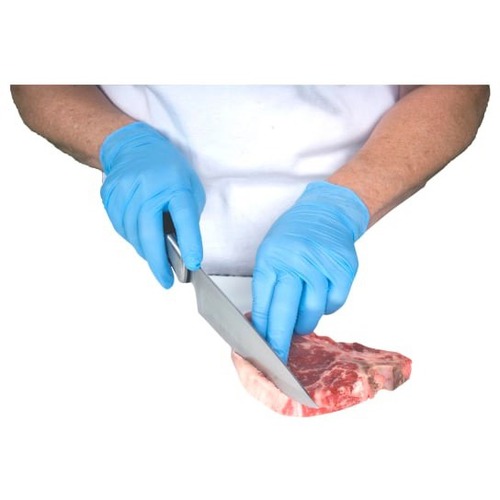 Tradex International Nitrile General Purpose Gloves, X-Large, Blue, Box Of 100 - Animal Fat, Chemical, Allergy Protection - X-Large Size - Blue - Chemical Resistant - For General Purpose, Food Service - 100 Box