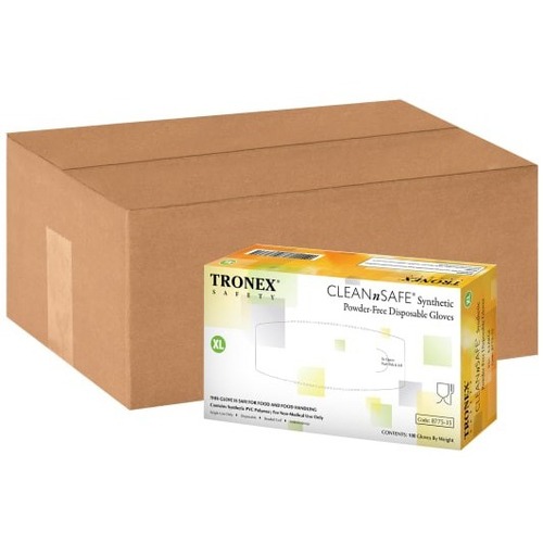 Tronex Multipurpose Gloves - X-Large Size - For Right/Left Hand - Natural, Tan - Germs-free, Fatigue-free, High Tactile Sensitivity, Durable, Flexible - For Food Service - 10 Case