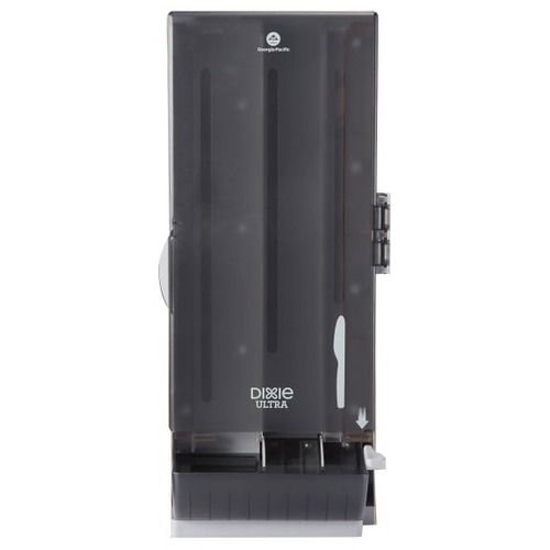Dixie Knife Dispenser - 24.8" Height x 10" Width x 8.8" Depth - Translucent Black - Plastic - 1 Each