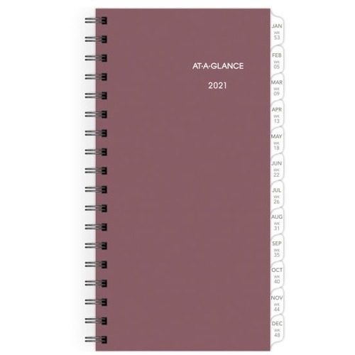 At-A-Glance Planner Refill - Weekly - 12 Month - January 2021 - December 2021 - 9:00 AM to 5:00 PM - Hourly - White Sheet - Wire Bound - White - Paper - 6.5" Height x 3.3" Width - Bleed Resistant Paper - 1 Each