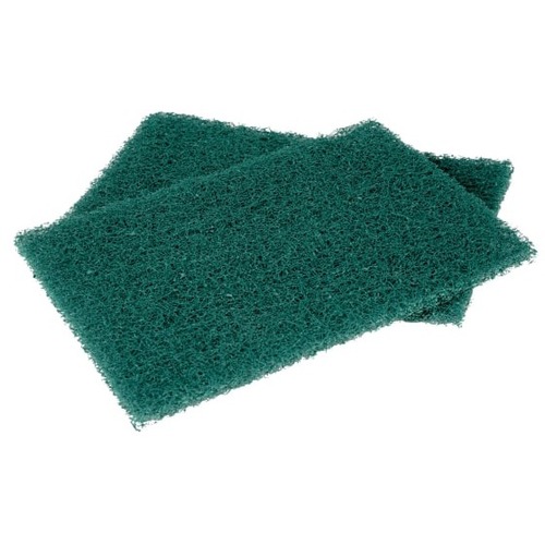 Scotch-Brite 86CC Heavy-Duty Scouring Pads, 6" x 9" , Green, Pack Of 10 Pads - 6" Height x 9" Width - 10 / Pack - Synthetic Fiber, Resin - Green