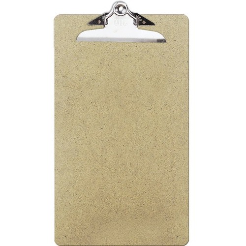 Officemate 100% Recycled Hardboard Clipboard, Legal Size, 9" x 15 1/2" , Brown - 8 1/2" x 14" Sheet Size - Butterfly Clip - Hardboard, Fiberboard - Brown