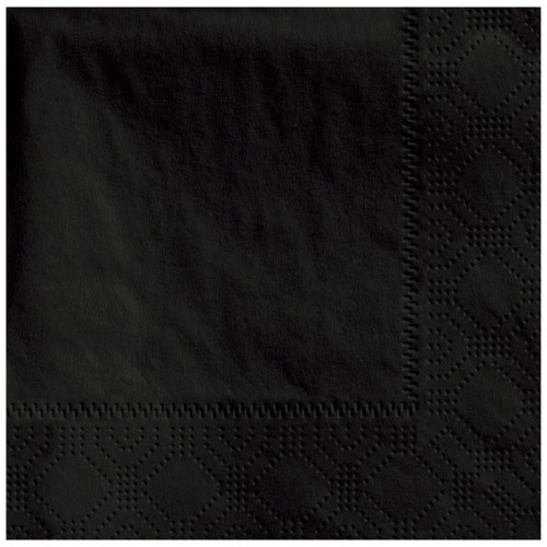 Hoffmaster Napkins, 4-3/4" x 4-3/4", Black, Case Of 1,000 Napkins - 2 Ply - Black - Paper - 250 / Case