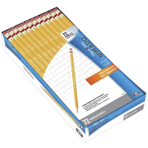 Paper Mate Mirado Woodcase Pencils, HB Lead, Pack of 72 - HB Lead - Yellow Wood Barrel - 72 / Pack