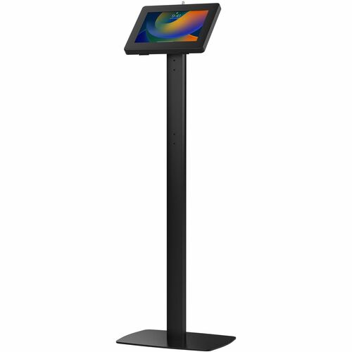 CTA Digital Premium Thin Floor Stand & Security Enclosure for iPad 10.9" & More - Up to 10.2" Screen Support - 45" (1143 mm) Height x 16" (406.40 mm) Width x 12" (304.80 mm) Depth - Floor - Steel - Black