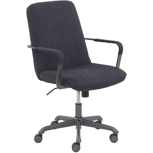 Lorell Dark Gray Multipurpose Chair - Dark Gray Seat Color - Fabric Seat Material - Dark Gray Back Color - Fabric Back Material - 5-star Base - 1 Each