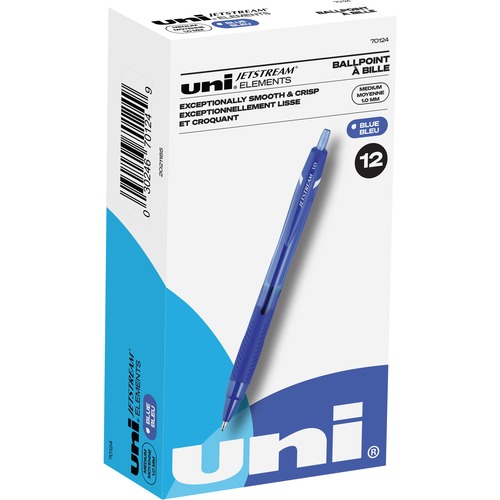 uni-ball Jetstream Elements RT Ballpoint Pens - 1 mm Pen Point Size - Blue Gel-based Ink - 1 Dozen