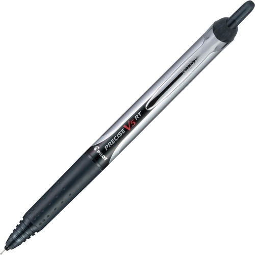 Pilot V5 Rollingball 0.5mm Retractable Pen - Extra Fine Pen Point - 0.5 mm Pen Point Size - Retractable - Black Liquid Ink - Rubber Barrel - 30 / Pack
