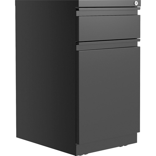 Lorell Backpack Drawer Mobile Pedestal File - 15" x 27.8" x 20" - 2 x Box, File Drawer(s) - Finish: Black