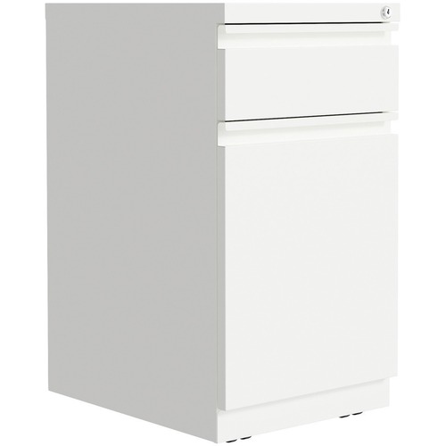 Lorell Mobile File Cabinet with Backpack Drawer - 15" x 27.8"20" - 2 x Box, File Drawer(s) - Finish: White