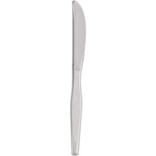 Dixie Heavyweight Plastic Cutlery - 1000/Carton - Knife - 1 x Knife - Breakroom - Disposable - Clear