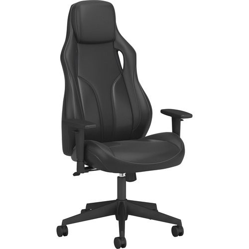 HON Ryder Executive Chair - Synchro-Tilt - Black - Leatherette, Carbon Fiber - 1 Each