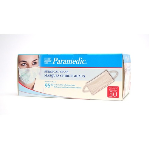 Paramedic Surgical Mask (50 box) - Recommended for: Face - Disposable, Latex-free - Bacteria, Dust Protection - 50 / Box