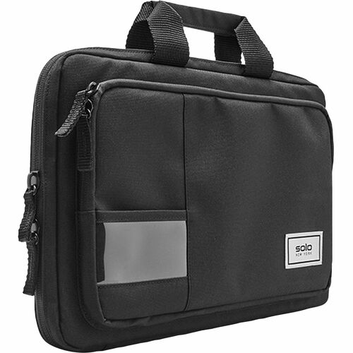 Solo Carrying Case for 11.6" Chromebook, Notebook - Black - Drop Resistant, Bacterial Resistant, Water Resistant - Fabric Body - Handle - 1 Each