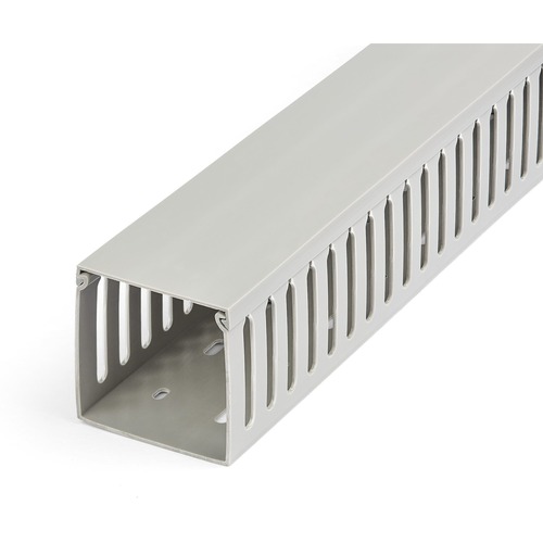 StarTech.com Cable Management Raceway with Cover 3"(75mm)W x 3"(75mm)H, 6.5ft(2m) length, 3/8"(8mm) Slots, Wall Wire Duct, UL Listed - Cable management raceway to organize network/power cords - Solid Single channel wire hider/concealer kit - Surface/Wall 