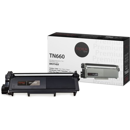 Premium Tone Toner Cartridge - Alternative for Brother TN660 - Black - Laser - 2600 Pages - 1 Each