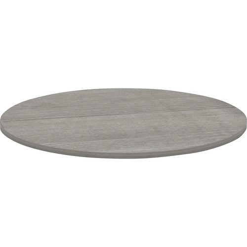 Lorell Essentials Conference Tabletop - Weathered Charcoal Laminate Round Top - Contemporary Style - 1" Table Top Thickness x 48" Table Top Diameter - Assembly Required - 1 Each