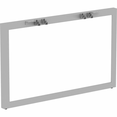 Lorell Relevance Series Wide Side Leg - 45.5" x 4"28.5" - Finish: Silver, Powder Coated
