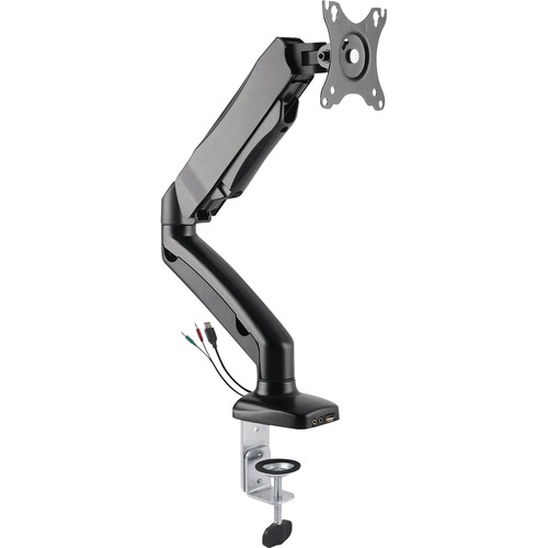 Lorell Mounting Arm for Monitor - Black - Height Adjustable - 1 Display(s) Supported - 14.30 lb Load Capacity - 75 x 75, 100 x 100 - 1 Each