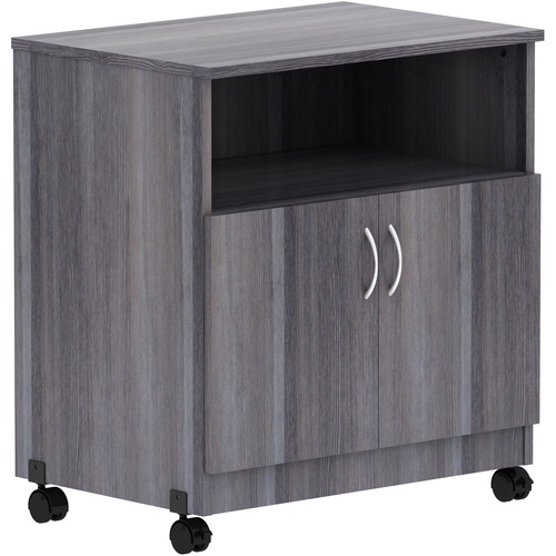 Lorell Deluxe Mobile Machine Stand - 30.5" Height x 28" Width x 19.8" Depth - Countertop - Weathered Charcoal