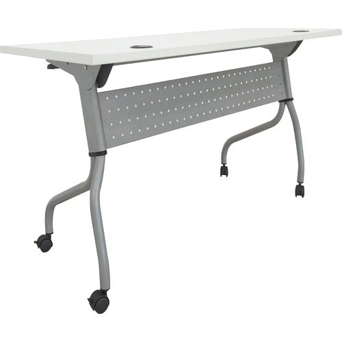 Picture of Lorell White Laminate Flip Top Training Table