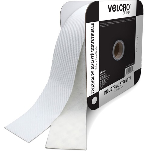 VELCRO® Industrial Fastener Tape - 25 ft Length x 2" Width - White - 1 Roll