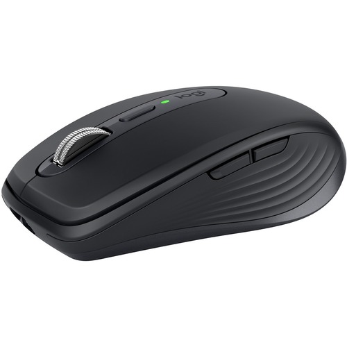 Logitech MX Anywhere 3 Compact Performance Mouse, Wireless, Comfort, Fast Scrolling, Any Surface, Portable, 4000DPI, Customizable Buttons, USB-C, Bluetooth, Apple Mac, iPad, Windows PC, Linux, Chrome (Black) - Darkfield - Wireless - Bluetooth/Radio Freque