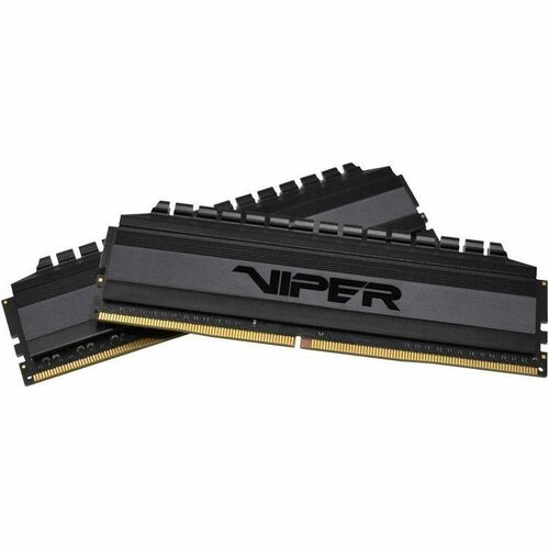 Patriot Memory Viper 4 Blackout 16GB (2 x 8GB) DDR4 SDRAM Memory Kit - For Desktop PC, Motherboard - 16 GB (2 X 8GB) - DDR4-4400/PC4-35200 DDR4 SDRAM - 4400 MHz - CL18 - 1.45 V - Retail - Non-ECC - Unbuffered, Unregistered - 288-pin - DIMM