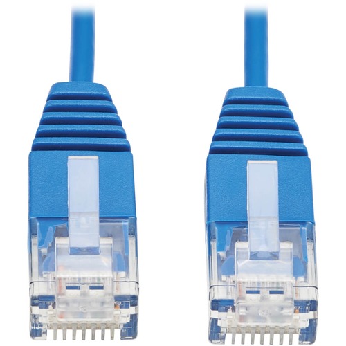 Tripp Lite Cat6a 10G Certified Molded Ultra-Slim UTP Ethernet Cable (RJ45 M/M), Blue, 1 ft. - 1 ft Category 6a Network Cable for Network Device, Server, Switch, Router, Printer, Computer, Photocopier, Modem - First End: 1 x RJ-45 Network - Male - Second E