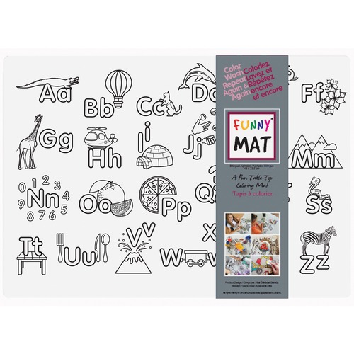 Funny Mat Table Mat - Table - Princess Design - Polypropylene - Clear - Sketch Pads & Drawing Pads - FNMALPHABET