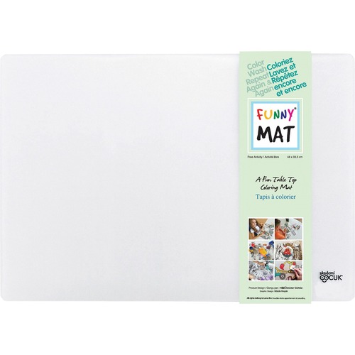Funny Mat Drawing/Coloring Mat - Coloring x 18.90" (480 mm)Width x 13.19" (335 mm)Depth - 1 Each - Polypropylene, Felt