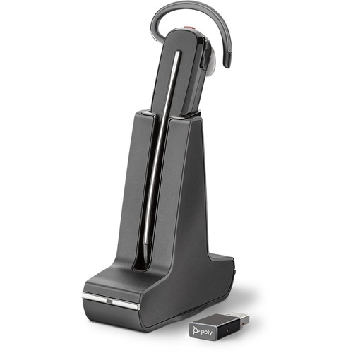 Plantronics 8240-M Office Mono Headset - Mono - Wireless - DECT - 590 ft - Earbud, Over-the-ear - Monaural - In-ear - Noise Cancelling Microphone - Black