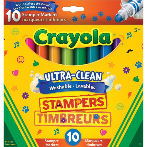Crayola Ultra-Clean Stamper Marker - Assorted - 10 / Pack