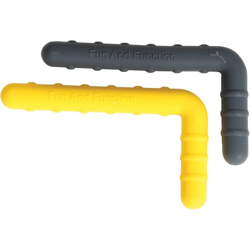 Fun and Function CheweLs - Skill Learning: Sensory, Chewing - 4 Year & Up - Yellow, Gray