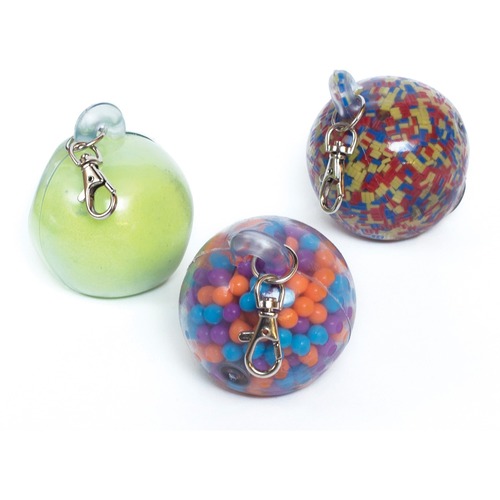 Fun and Function Fidget Key Chain Balls - Skill Learning: Fine Motor, Sensory - 5 Year & Up - Multicolor