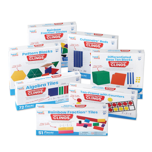 hand2mind Manipulative Demonstration Clings Bundle Set - Theme/Subject: Learning - Skill Learning: Mathematics, Exploration, Addition, Subtraction, Multiplication, Division, Fraction - 470 Pieces - 5-17 Year Set