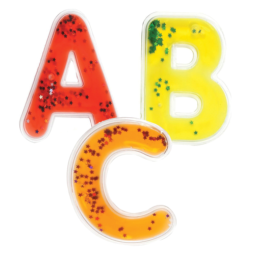 Fun and Function Sensory Gel ABC's - Skill Learning: Tactile Discrimination, Kinesthesis, Letter, Alphabet, Sensory Perception, Visual, Auditory - 4+ - 38 / Set - Letter Recognition - FAFSP7056