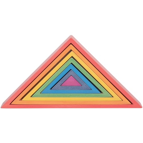 Learning Advantage TickiT Rainbow Architect Triangles - Skill Learning: Building, Motor Skills, Construction, Language, Imagination, Shape, Space, Sorting, Patterning, Sequencing, Creativity - 1 Year & Up - Natural