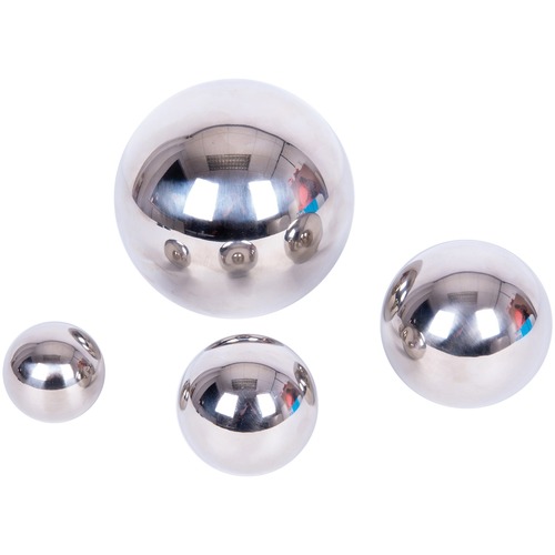 Learning Advantage TickiT Sensory Reflective Silver Balls - Skill Learning: Sensory, Language, Observation, Sound, Eye-hand Coordination, Motor Skills - All Ages - Silver
