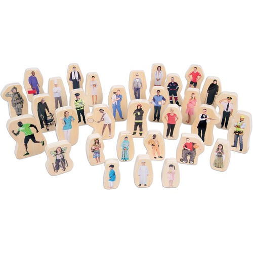 TickiT Wooden Community People Blocks - Blocks & Construction - LAD73402